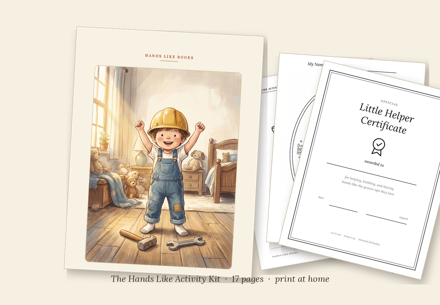 The Hands Like Activity Kit, 17 printable pages