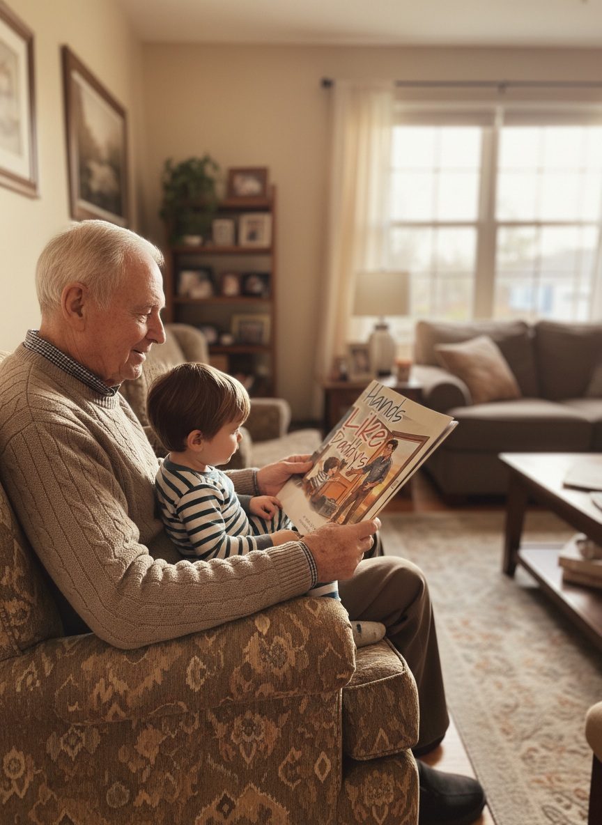 Grandpa reading