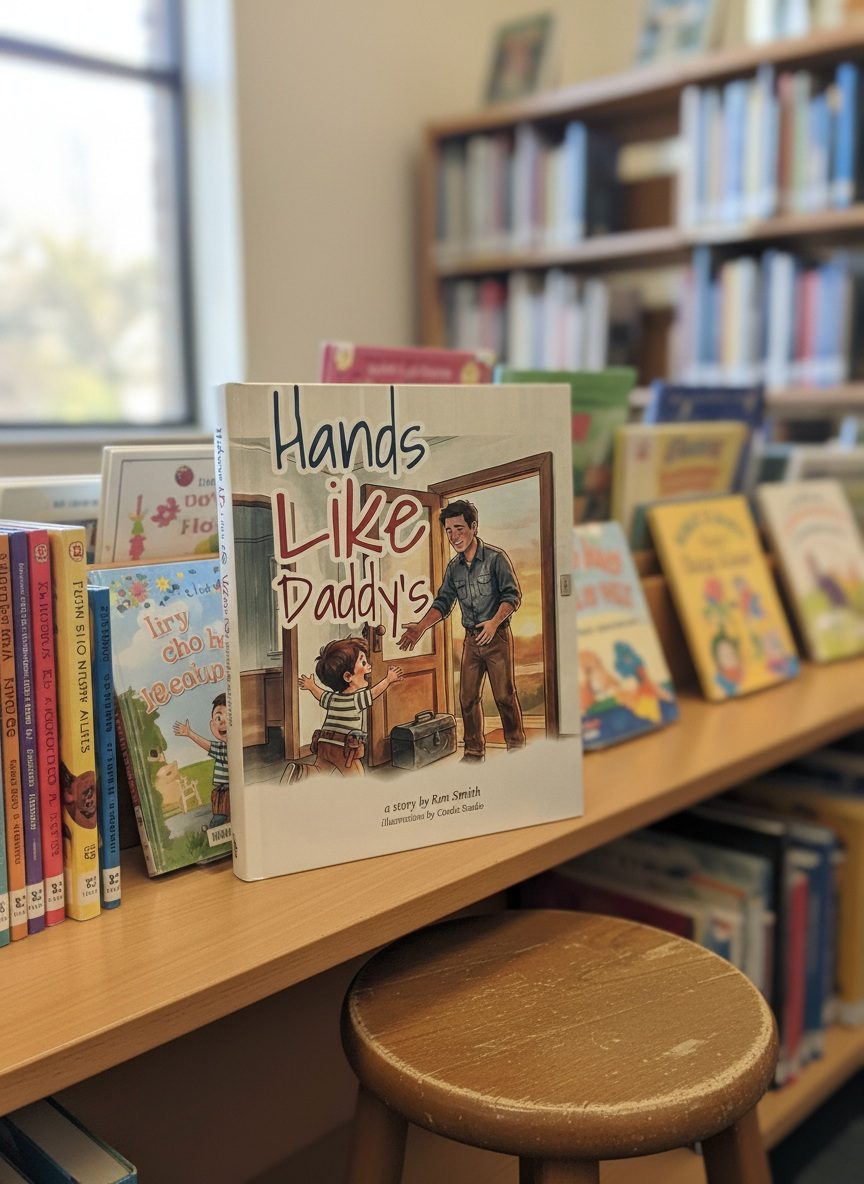The book on a shelf display