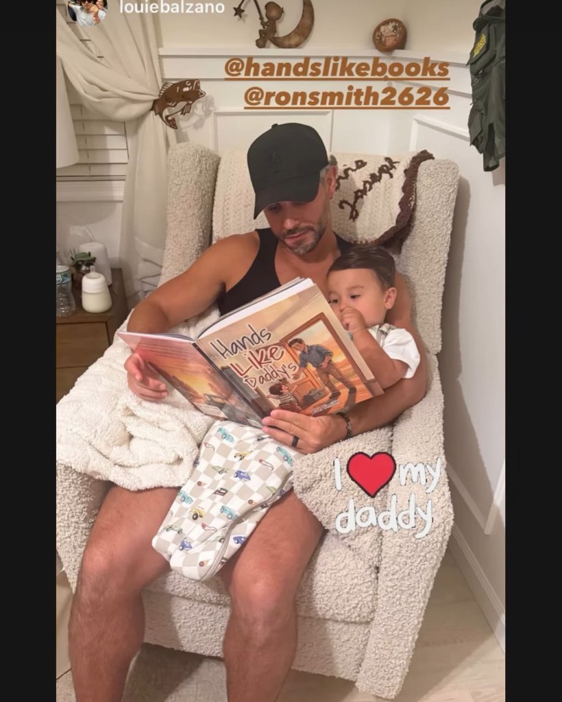 A child reading Hands Like Daddy's