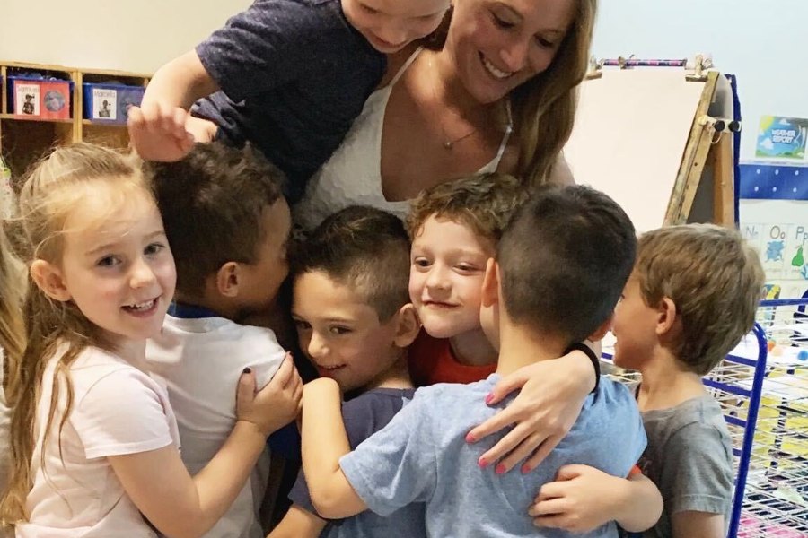 Shannon with her class