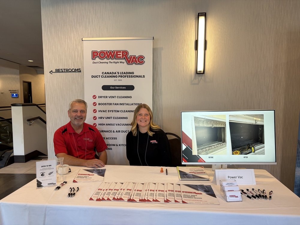 Our family's HVAC business at a trade show