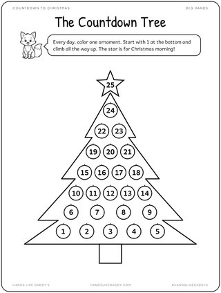 A page from the Countdown to Christmas