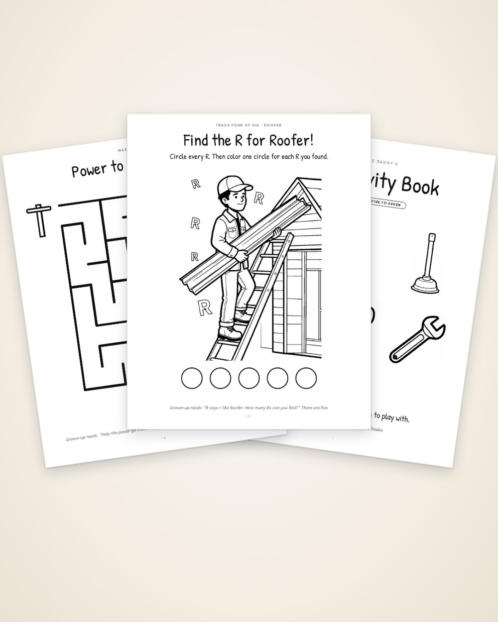 Activity book pages
